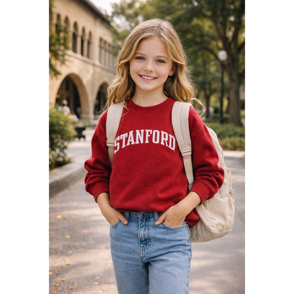 Vtgâ Russell Athletic Sweatshirt Youth M Red Stanford University Made USA